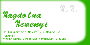 magdolna nemenyi business card